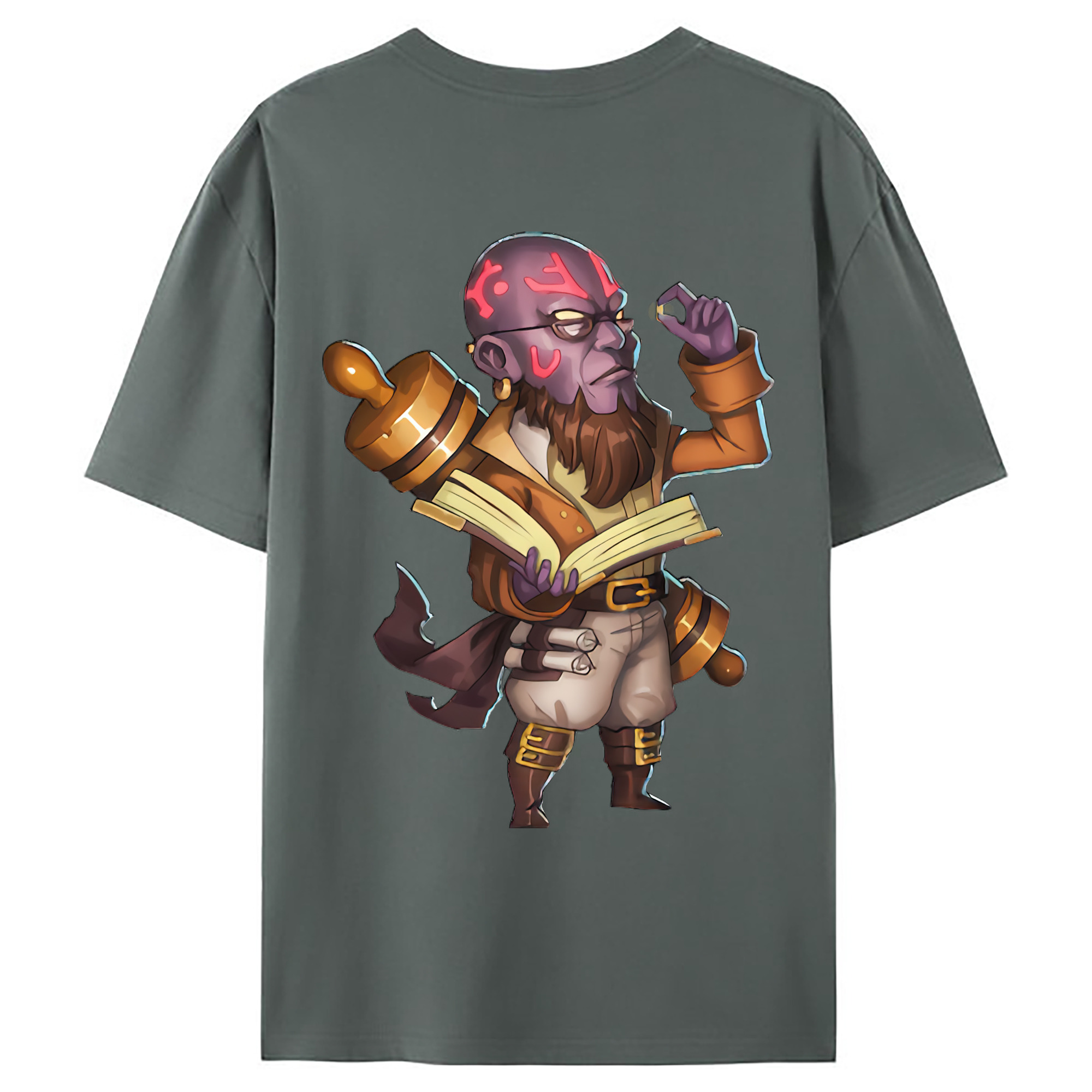 （画像用） リーグ・オブ・レジェンド League of Legends LOL 綿100％ メンズ半袖Tシャツ（バックプリント） 通気性